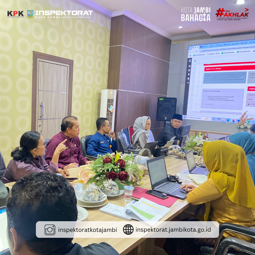 Inspektorat Lakukan Pendampingan MCP 2025 Terkait Pengelolaan Barang Milik Daerah di BPKAD Kota Jambi
